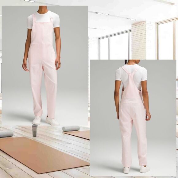 Lululemon WovenAir Overalls size 8 Strawberry Milkshake NWT pink 🍓 - Picture 1 of 10